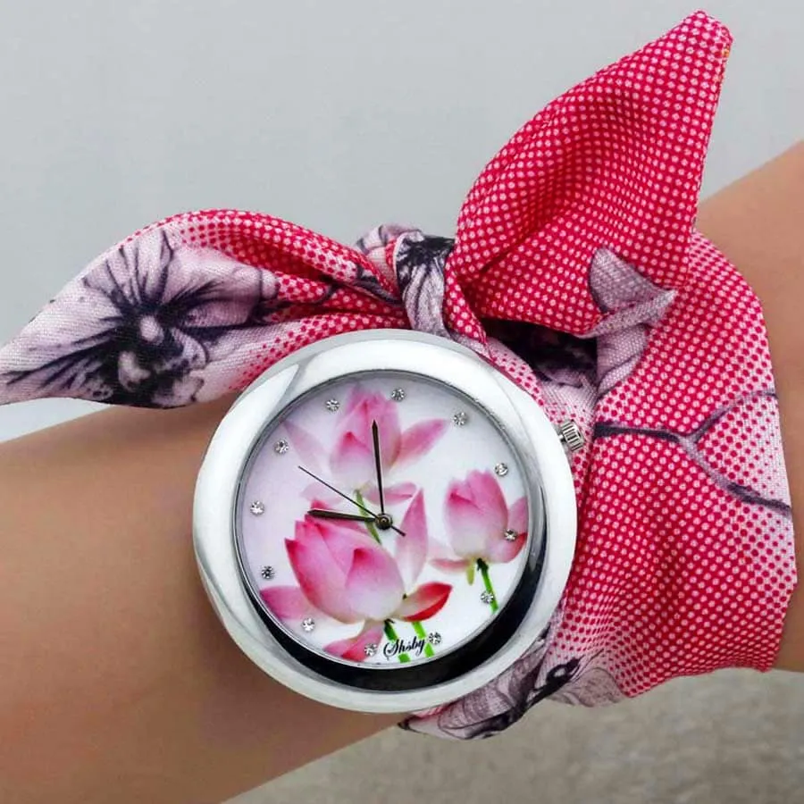 Women's Boho Watches with Fabric Bracelet