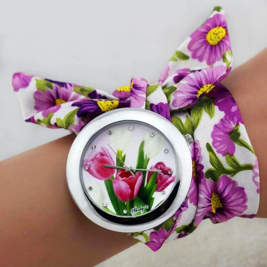 Women's Boho Watches with Fabric Bracelet