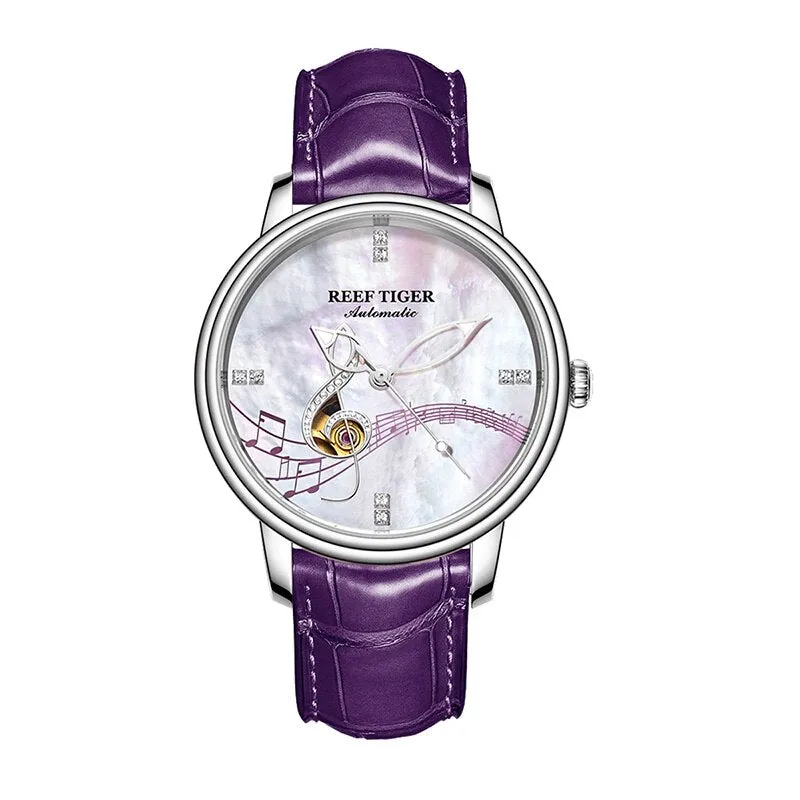 Women's Casual Automatic Watches with Leather Strap