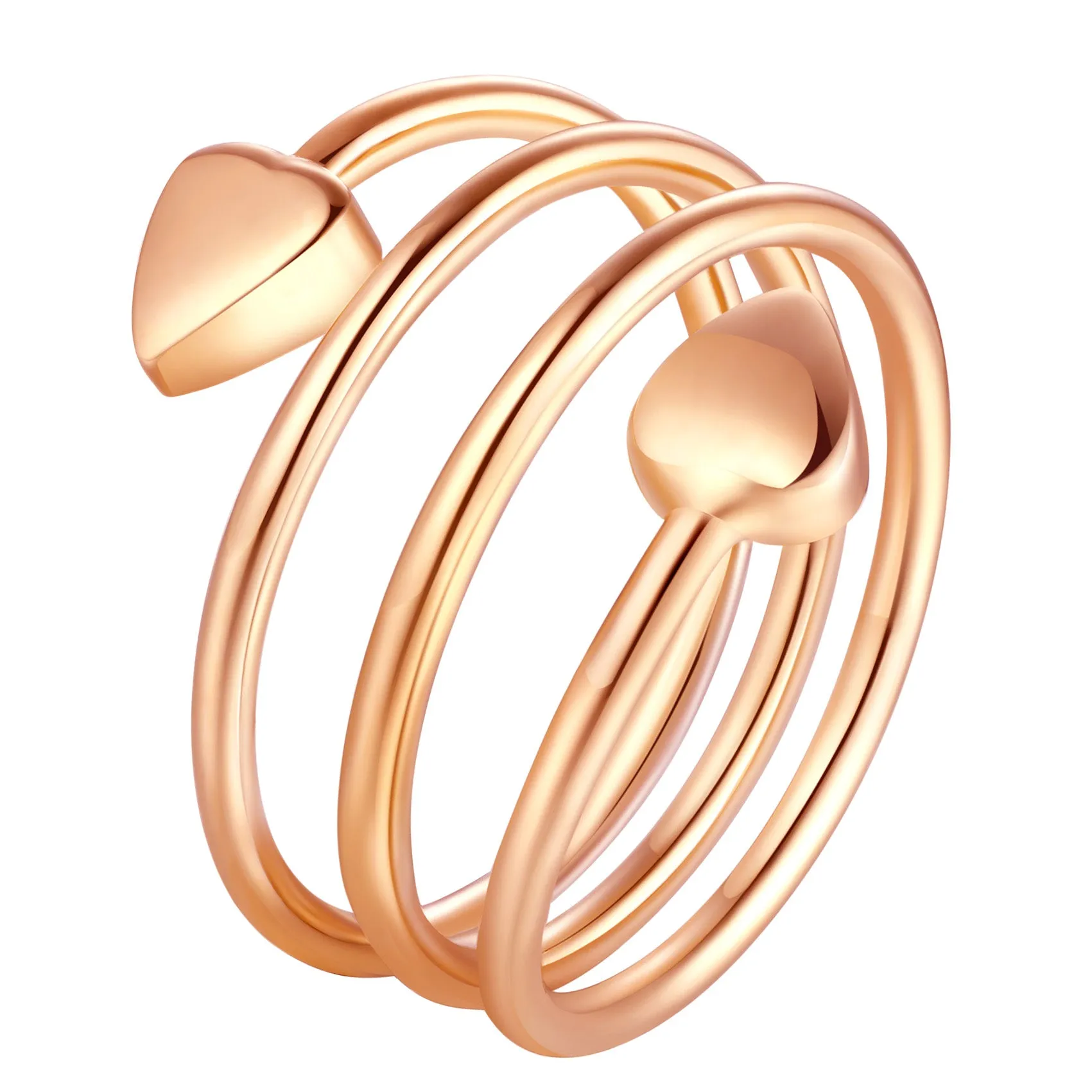 Women's Love Heart Magnets Copper Rings