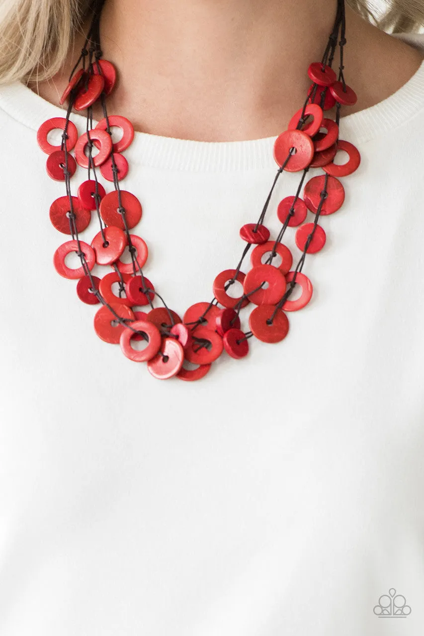 Wonderfully Walla Walla Red Paparazzi Necklace