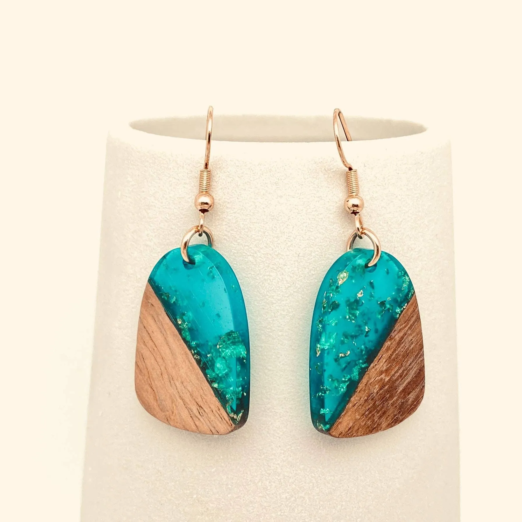 Wood and Resin Earrings