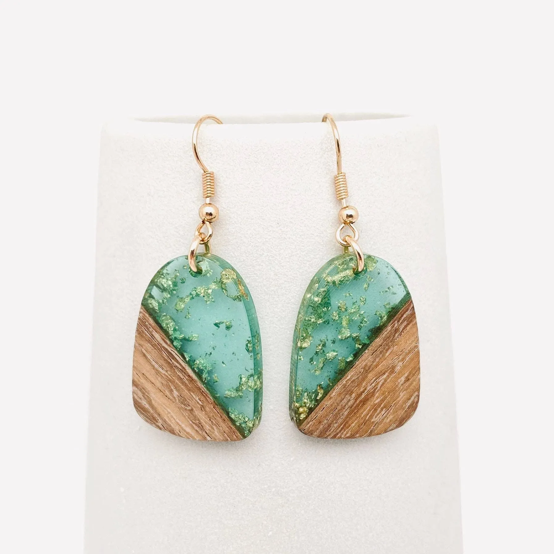 Wood and Resin Earrings