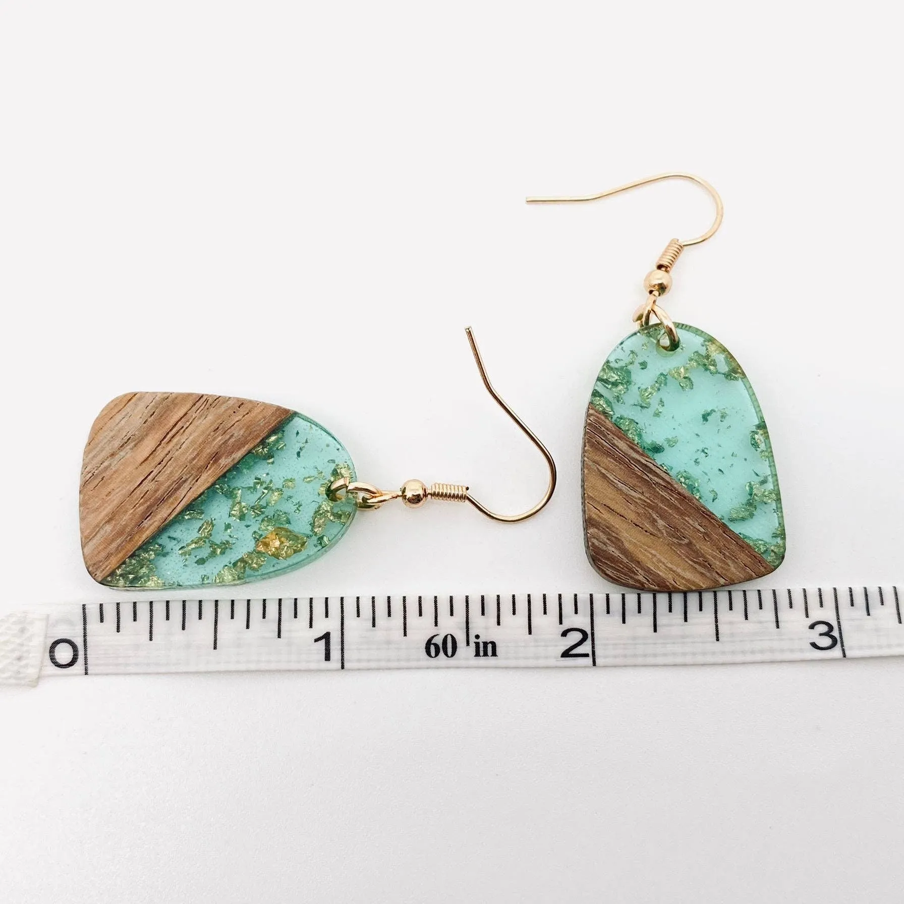 Wood and Resin Earrings
