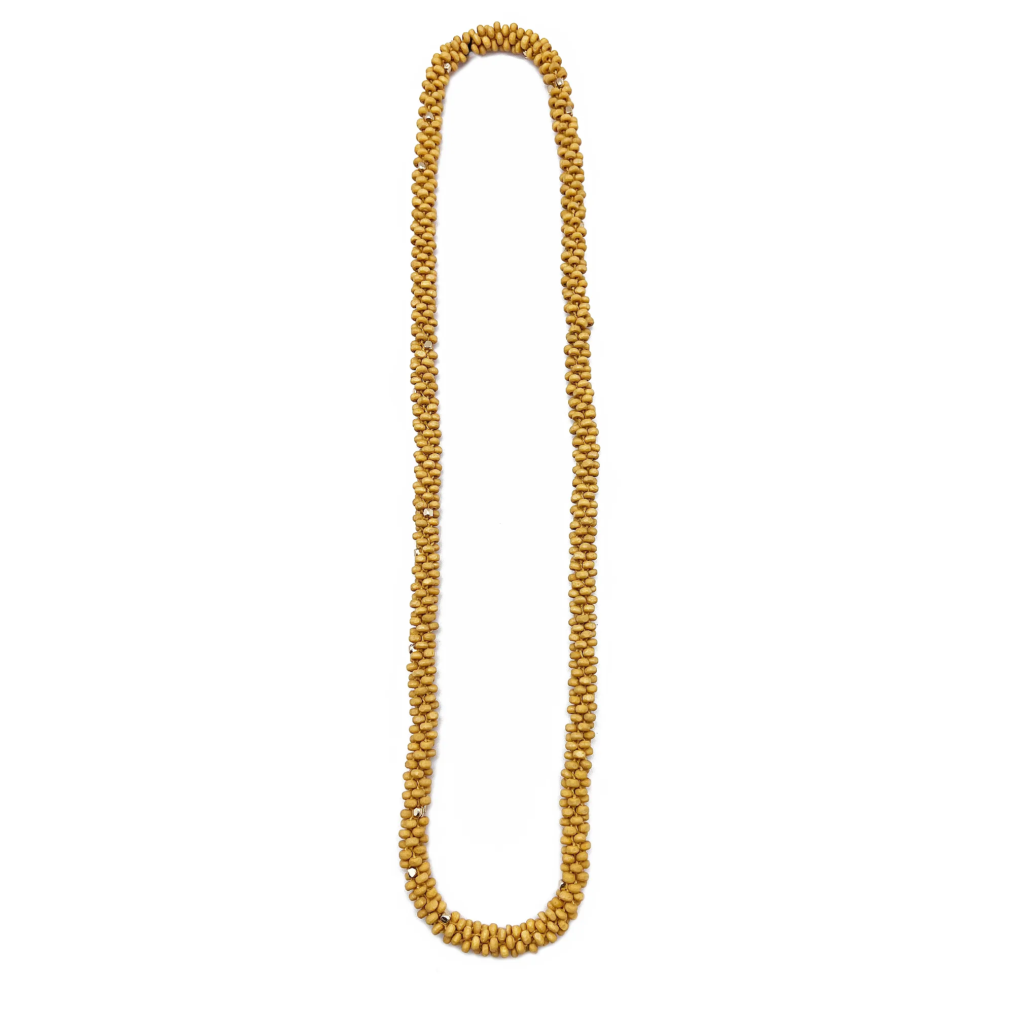 Wood Bead Rope Necklace