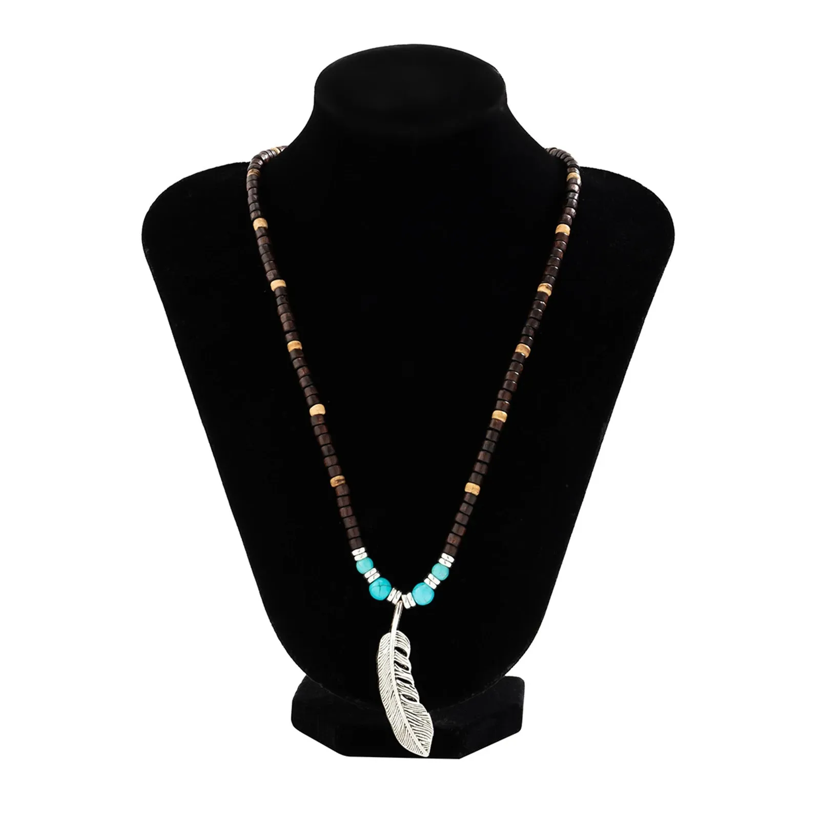 Wooden Bead Necklaces for Men Boys