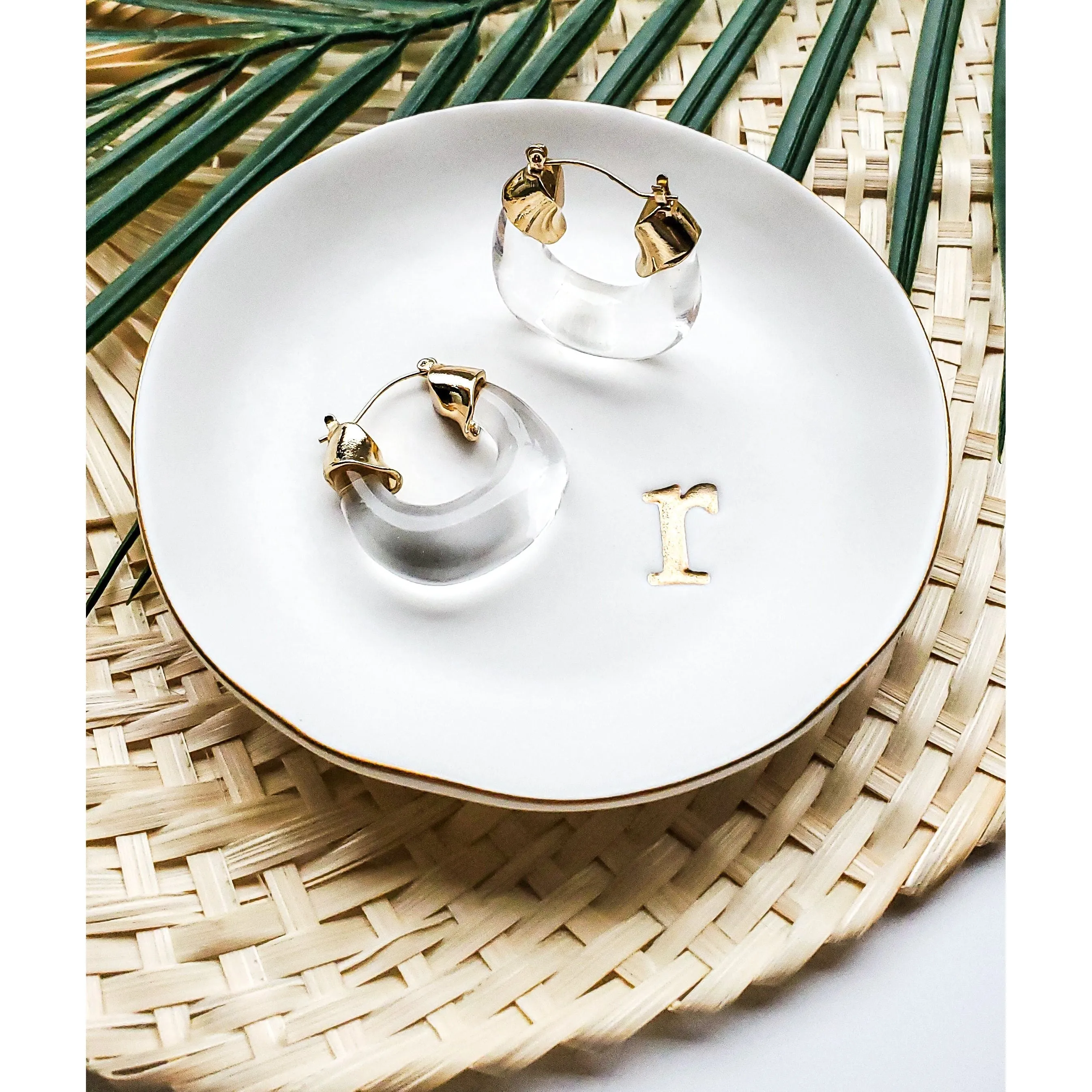 Yara 18K Retro Resin Hoops
