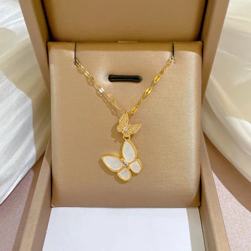 Zircon Round Bead Tassel Necklace
