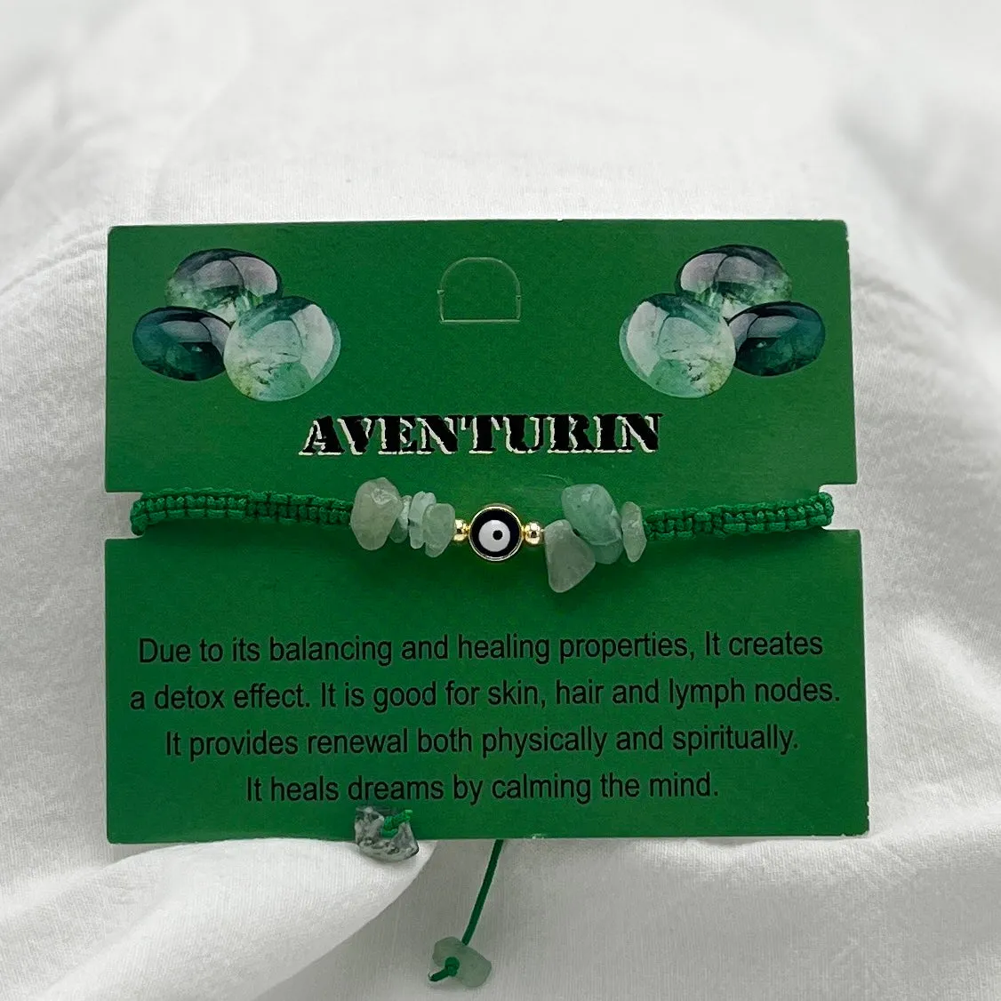 Zodiac Sign Natural Stone & Evil Eye Bracelet Set of 12